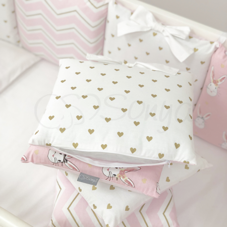Постільний комплект SHINE "Аліса - рожевий" (6 предметів) ліжко