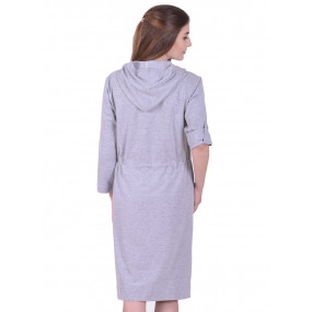 Халат з капюшоном сірий - для вагітних і годуючих Мамин дім 2