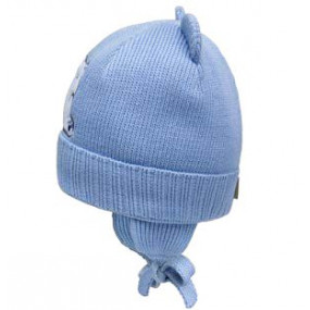 Шапка зима 21430 блакитний (преміум) в`язка на бавовні 2