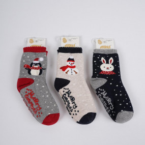 Шкарпетки "Merry Christmas" махра/стопери - 1 пара 2