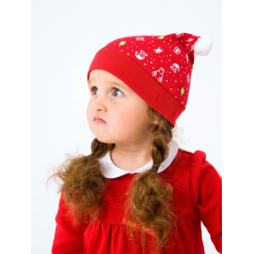 Шапочка 118552 рисунок "Рождество" (интерлок-софт) 2