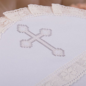 Крижма "Янгол М" біла махра, 75 на 100 см 2