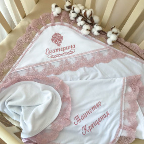 Крижма іменна "Світлинка-2" (махра) - ім`я, дата під замовлення 2