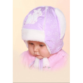 Шапка Зайка (зима), ліловий 2