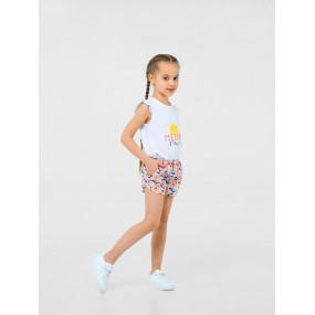 Шорти 112343 персик. квіти "Ситцеве літо" 2
