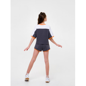 Шорти 112354 графіт "Рожевий цитрус" 2