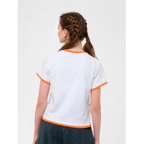 Футболка 110648 біла "Рожевий цитрус" 2