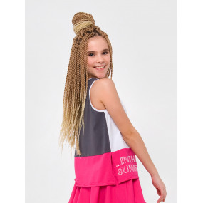 Майка 110650 біла "Рожевий цитрус" 2