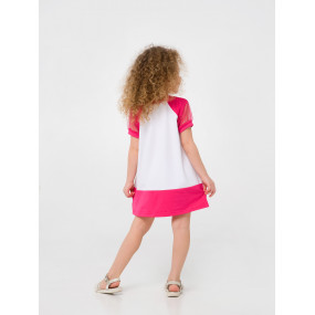 Плаття 120326 біле "Рожевий цитрус" 2