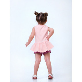 Блуза 110561 персик "Літня квітка" 2