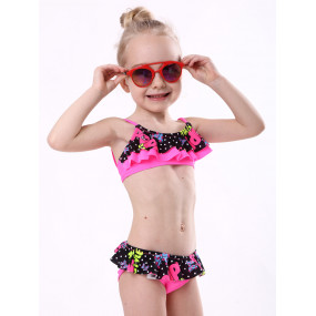 Купальник "MAJA Style" чорний/малюнок - роздільний для дівчинки 2