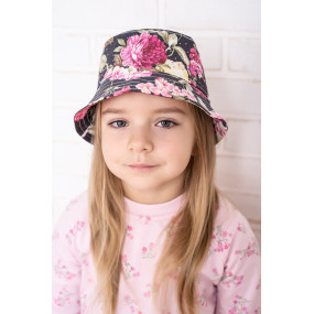 Панама 21532 темна/квіти (котон) 100% бавовна 2