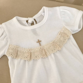 Сорочка "Натхнення" к.р. молочна (інтерлок) хрестильна для 2