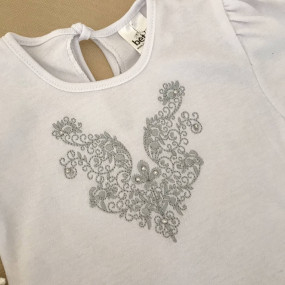 Сорочка хрестильна "Чарівність" дівчинка к.р. (Інтерлок), біла 2