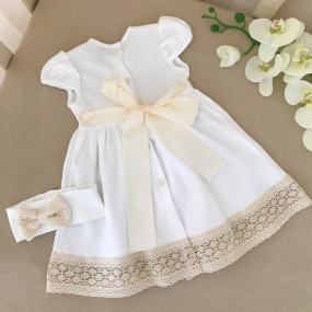 Сукня для хрещення "Аріна-2" к.р. з пов`язкою (інтерлок) 2