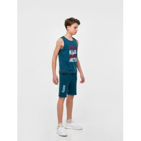 Майка 110629-1 лазурь "Глубины океана" (кулир-стрейч) 2