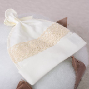 Шапочка Натхнення-2, молочний (інтерлок) 2