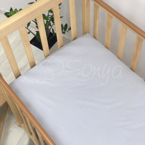 Простирадло на резинці сіре (поплін) 60х120см 2