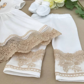 Костюм "Світлинка" к.р. молочний/кава (туніка, лосини 2