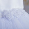 Платье "Емілія" с вышивкой + повязка (атлас, фатин) белый