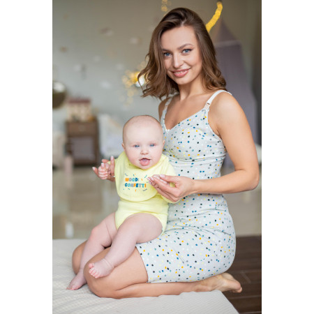 Сорочка 24124 "Baby" - для беременных и кормящих (серый в