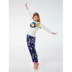 Піжама 104704 молоко "Флорал" (футер начос) 2