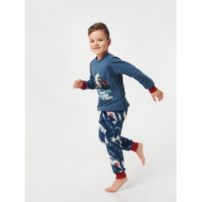 Піжама 104505 сіро-синій "Мото" (футер начос) 2