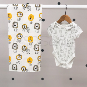 Пеленка Львы муслин, 100х75 см 2