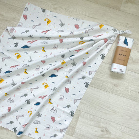 Пелюшка Діно мал. муслін, 100х75 см 2