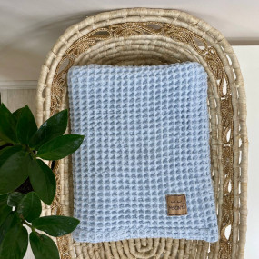 Плед блакитний (вафля грецька) літо універсальний, 100х80 см 2