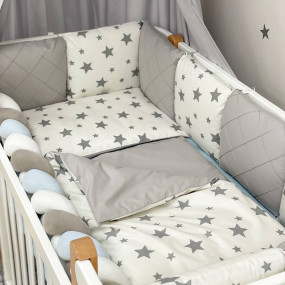Комплект Happy night - Звезда серая (6 предметов) кровать