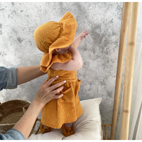 Пинетки "Verano" гірчиця (муслін 100% бавовна) 2