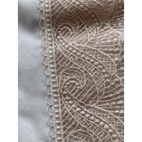 Палантин "Ніжність перлин" дорослий (шифон), біл/пудра 80х120 см 2