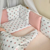 Комплект Сердечки пудра - Щаслива ніч (6 предметів) ліжко