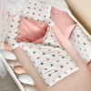 Комплект Сердечки пудра - Щаслива ніч (6 предметів) ліжко