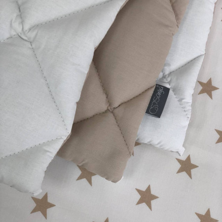 Бортики стегані - капучіно/білий (на 4 сторони) ліжко стандарт