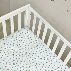 Простирадло на гумці "Зірка розсип" гол. на білому (поплін) 2