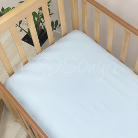 Простирадло на гумці блакитне (поплін) 60х120см 2