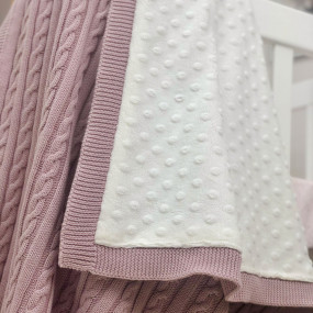 Плед Коси-Wellsoft суха троянда (в'язка утеплена) 100х80 см 2