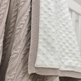 Плед Коси-Wellsoft мокко (в'язка утеплена) 100х80 см 2