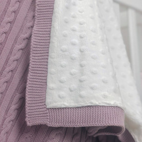 Плед Косы-Wellsoft фіолетовий (в'язка утеплена) 100х80 см 2