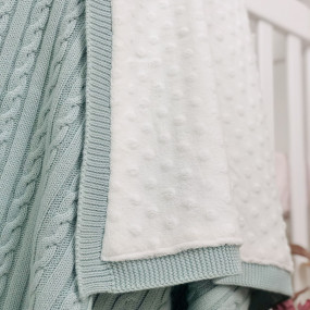 Плед Коси-Wellsoft св. м'ята (в'язка утеплена) 100х80 см 2