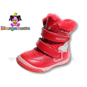 Зимняя обувь для девочки, цвет красный, ТМ Шалунишка