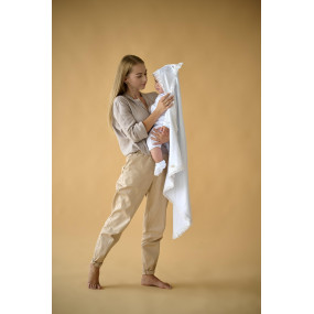 Крижма "Ніжність янголів" біла махра, 75 на 100 см 2