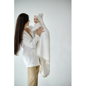 Крижма "Янгол М" молочна махра, 90 на 100 см 2