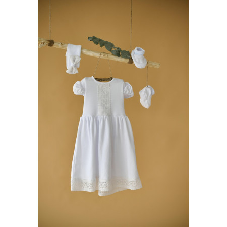 Платье для крещения "Аріна-2" к.р. с повязкой (интерлок)