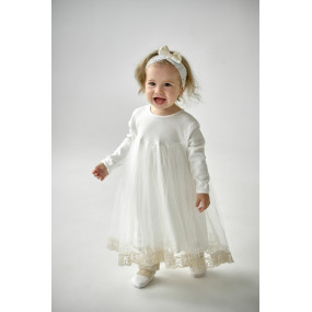 Костюм "Чарівна Світлинка" д.р. молочний/кава (туніка, лосини) 2