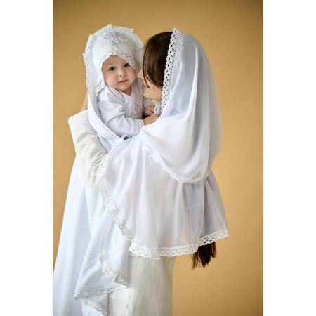 Костюм "Чарівний янгол" д.р. для хрещення хлопчика, білий