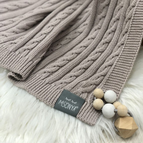 Плед Коси мокко (в'язка) 100х80 см 2