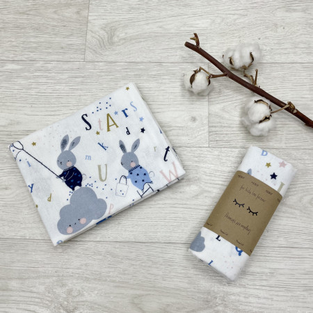 Пеленка Зайцы на лесенке гол. фланель (100х80 см)